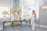 Golden Lucite Table Rental