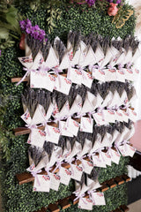 Lavender Garden Boxwood Bouquet Wall Rental