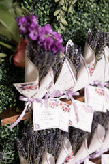 Lavender Garden Boxwood Bouquet Wall Rental