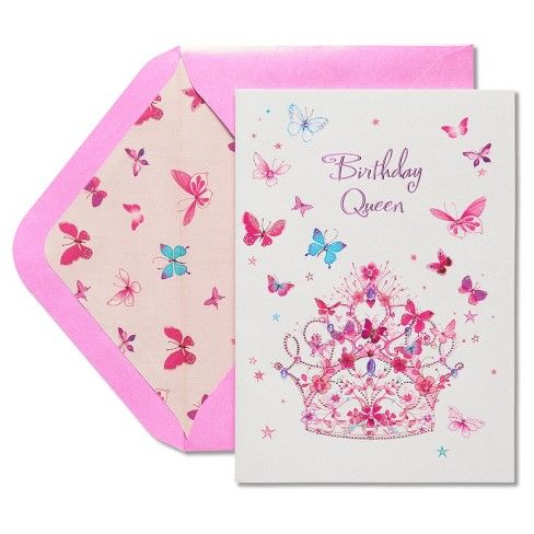 Butterfly Birthday Queen Birthday Card – Dalmazio Design