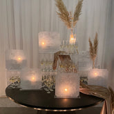 Shimmering Pearl Six Piece Seating Chart and Champagne Display Rental