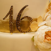 Golden Sweet 16 Cake Topper