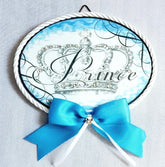 Keepsake Porcelain Plaque- Prince Blue Accent 3.75x5"