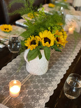 Ivory Lace Table Cloth Runner Rental