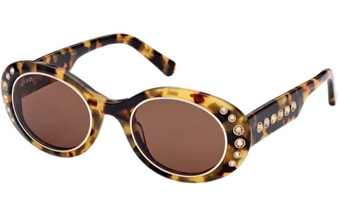 Sunglasses Oversized, Pavé, Brown