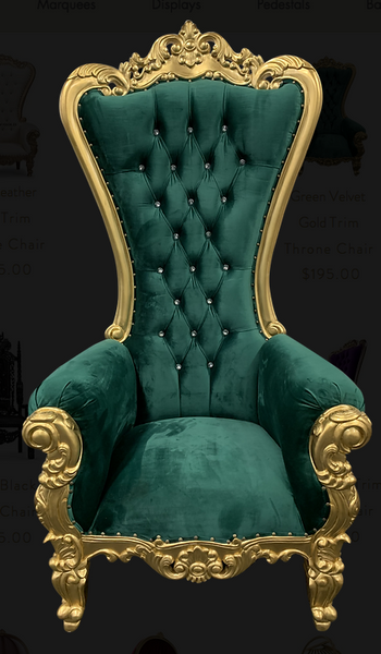 Green throne chair hot sale