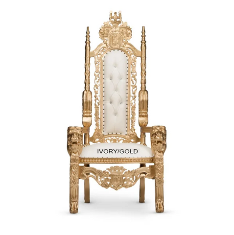 White/Gold King Chair Rental
