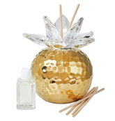 Debora Carlucci Hammered Finish Reed Diffuser w Crystal Lotus and Scent