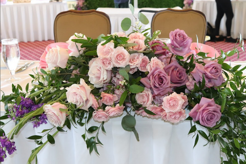 Sweetheart Table Floral Centerpiece Rental