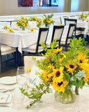 Sunflowers & Sunshine Personalized Table Number / Name Sign Rental