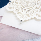 Exquisite Laser Cut Pocket Wedding Invitation Cards
