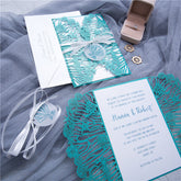 Beach Wedding Laser Cut Invitation