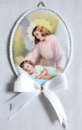 Keepsake Porcelain Plaque - Touched By An Angel Full Color Capezzale
