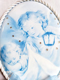 Keepsake Porcelain Plaque - Guardian Angel and Baby Blue Capezzale