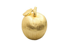 Gold Apple Shaped Honey Jar with Spoon - 3.75"D x 4.5"H