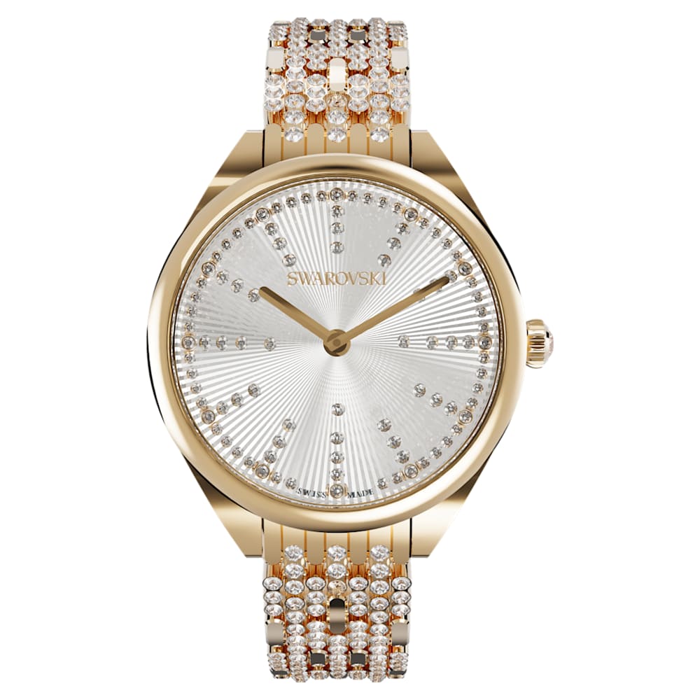 Swarovski Attract Watch, Metal Bracelet, White, Gold-tone Pvd 25