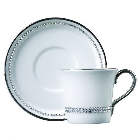Chain Crystal Espresso Cup & Saucer