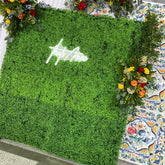 Green Boxwood Backdrop Rental