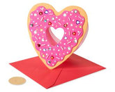 Donut heart Valentine's Day Greeting Card