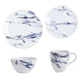 Marble Azure 4 Piece Set (Dinner Salad Mug Cereal Bowl)