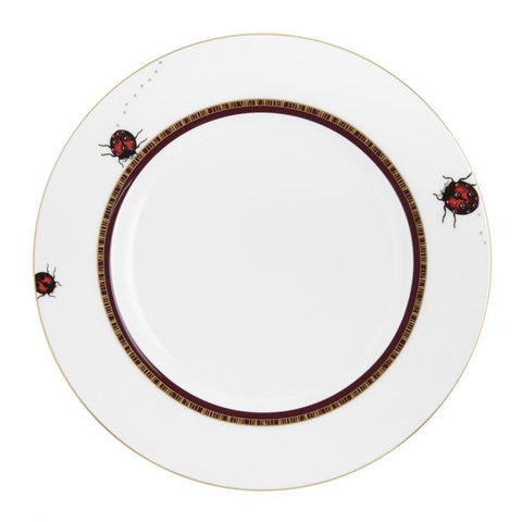My Ladybug Dinner Plate Gold-Burgundy