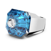 Numina Ring, Blue, Rhodium Plated