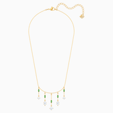 Oz White Green Crystal Gold Plated Necklace - LAST IN STOCK