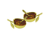Set of 2 Gold Salt/Honey Dish