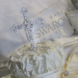 Dalmazio Design Cake Topper Swarovski Cross- 6" Tall Clear Crystal