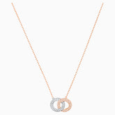 Swarovski Stone Necklace; Multi-Colored; Rose-Gold Tone Plated Dalmazio Design