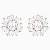 Swarovski Sunshine Pierced Earrings; White; Rose-Gold Tone Plated Dalmazio Design