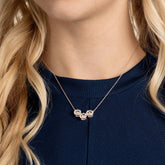 Swarovski Sparkling Dance Trilogy Necklace, White, Rose-gold tone plated - LAST IN STOCK
