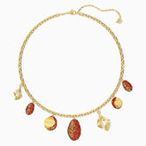 Dalmazio Design - Swarovski The Elements Necklace, Red, Mixed Metal Finish