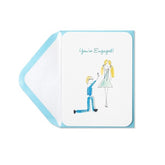 Whimsy Engaged Couple Greeting Card