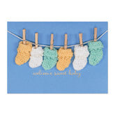 Knit Booties New Baby Card