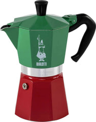 Moka Express Red 6 Cups Tricolore