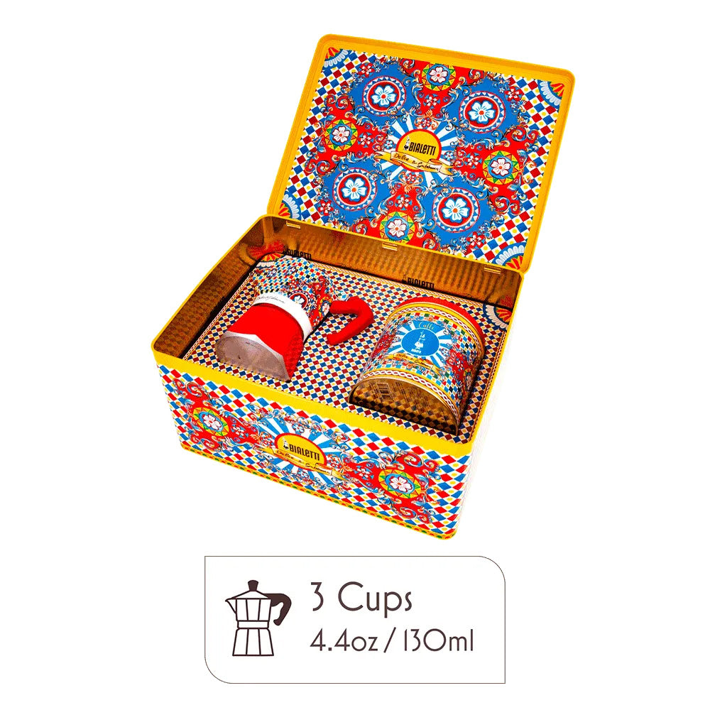 Dolce & Gabbana Moka Pot & Espresso Set Gift Set – Sicilian Cart Design