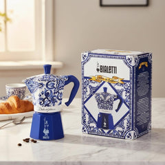 Dolce & Gabbana Moka Pot Italian Coffee & Stovetop Espresso Maker 6 Cups Mediterranean Blue (Copy)