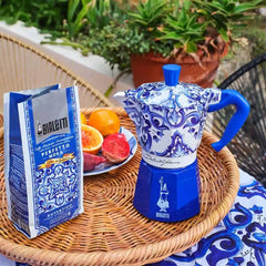 Dolce & Gabbana Moka Pot Italian Coffee & Stovetop Espresso Maker 6 Cups Mediterranean Blue (Copy)