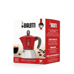 New Moka Induction Red 4 Cups