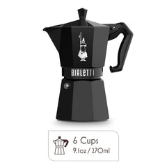 Exclusive Moka Express 6 Cups Black