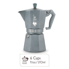 Moka Exclusive Induction Denim Grey - 6 cups