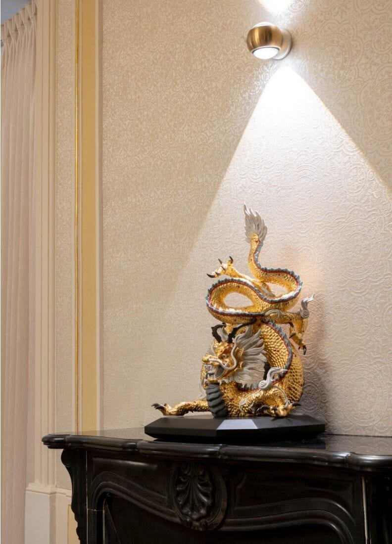 Protective Dragon Sculpture, Gold - Special/Limited Edition