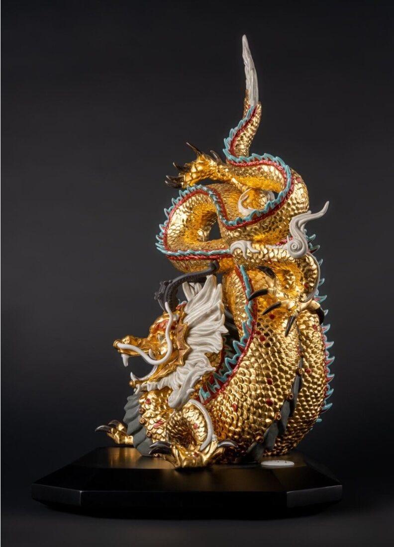 Protective Dragon Sculpture, Gold - Special/Limited Edition