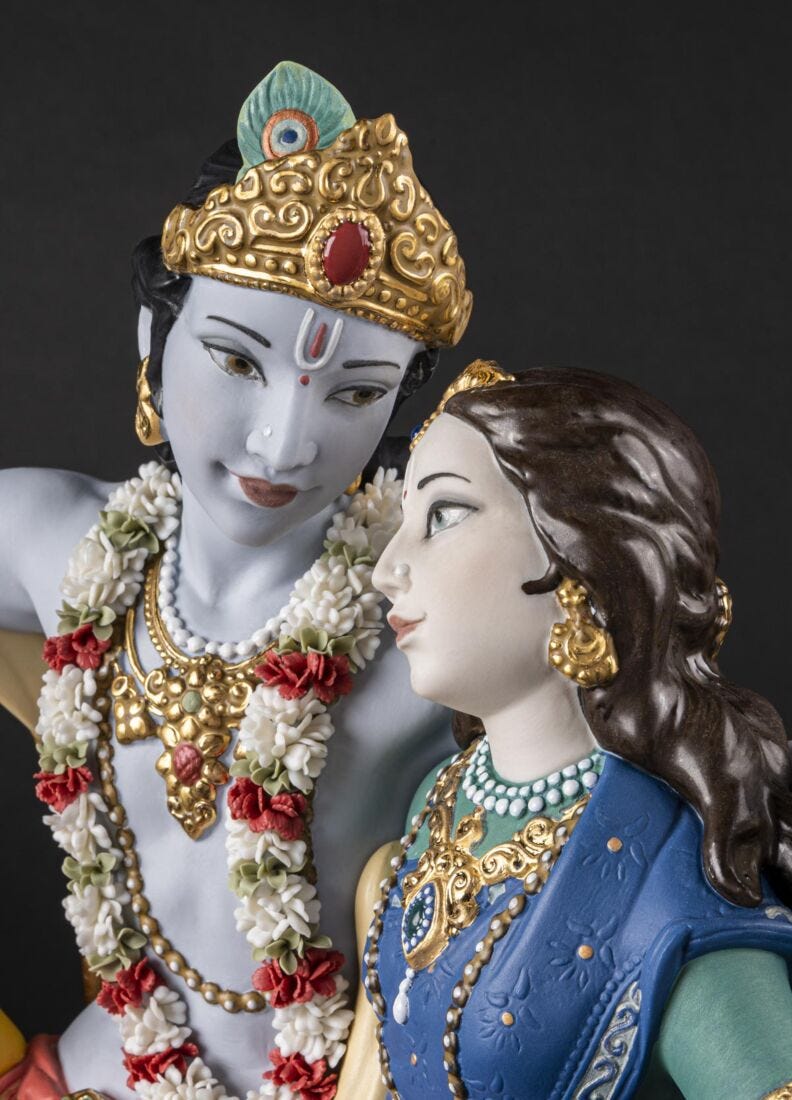 Radha Krishna On A Swing Sculpture - Limited Edition