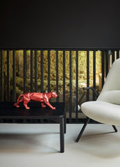 Panther Figurine, Metallic Red