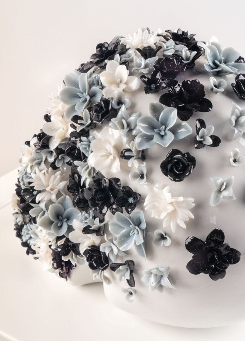 Life Is Flower Sculpture, Black & White - Limited Edition