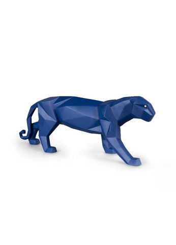 Panther Figurine. Blue Matte