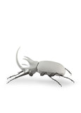 Rhinoceros Beetle Figurine. Matte White