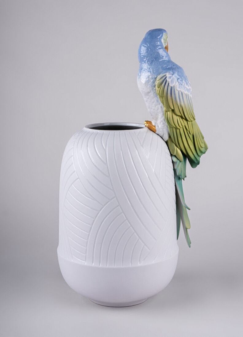 Macaw Bird Vase